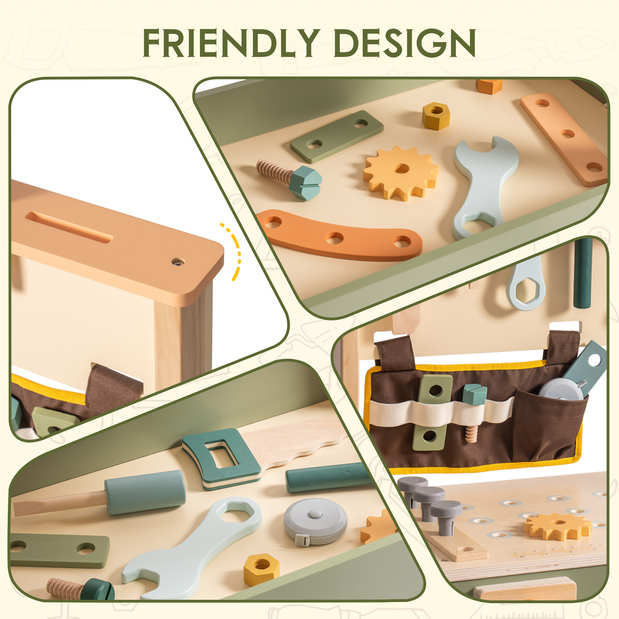 Avocado Green Tool Bench