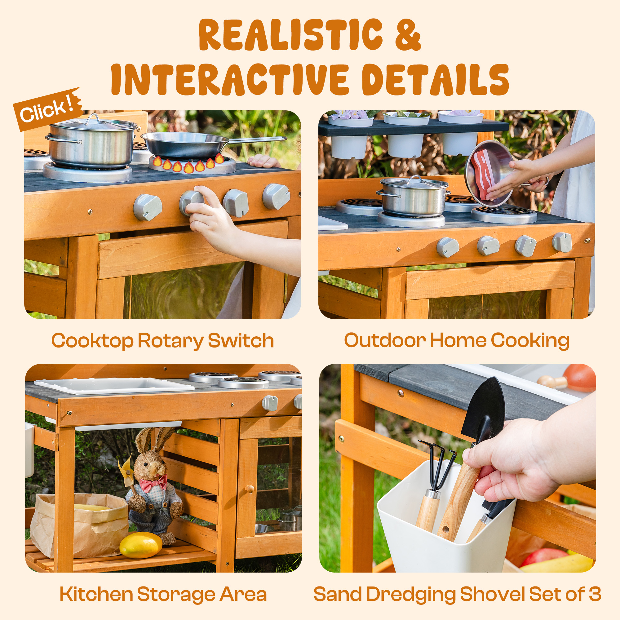 ROBUD Outdoor Mud Kitchen with Real Water Play