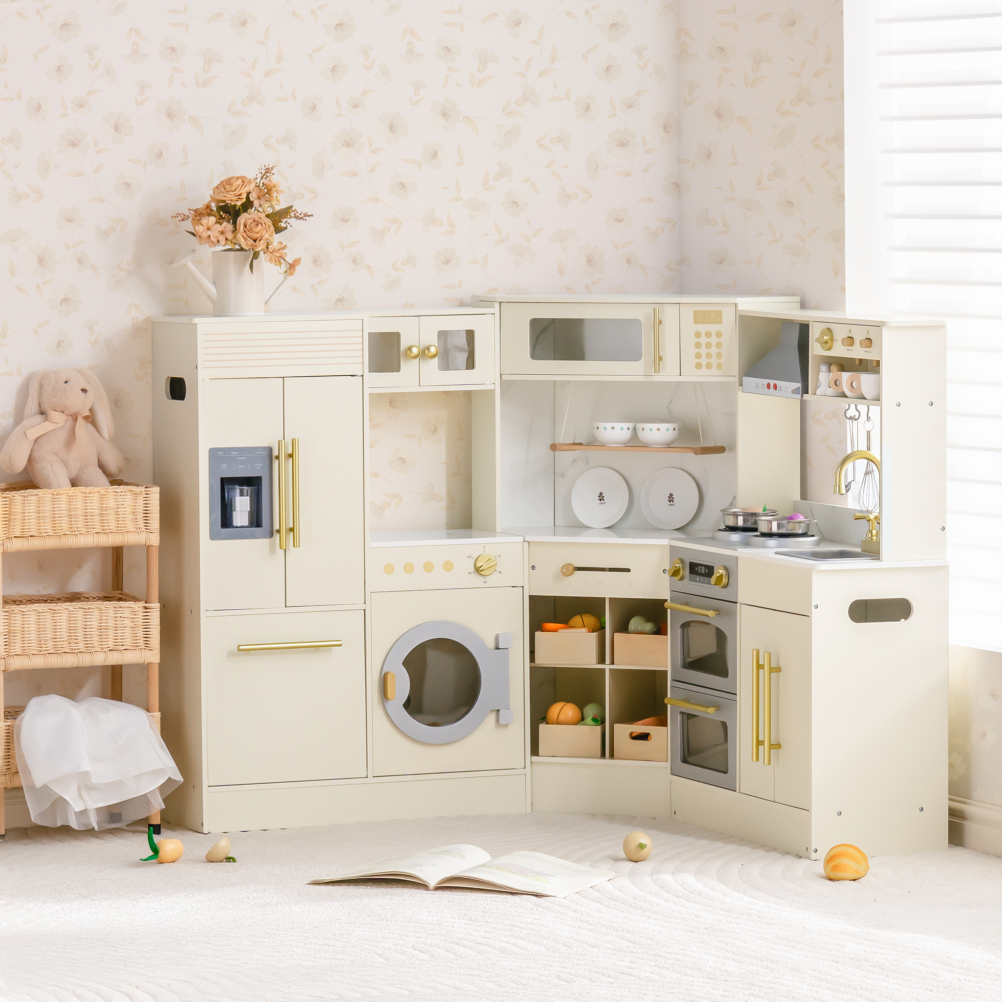 ROBUD Wooden Light Luxury Corner Kitchen