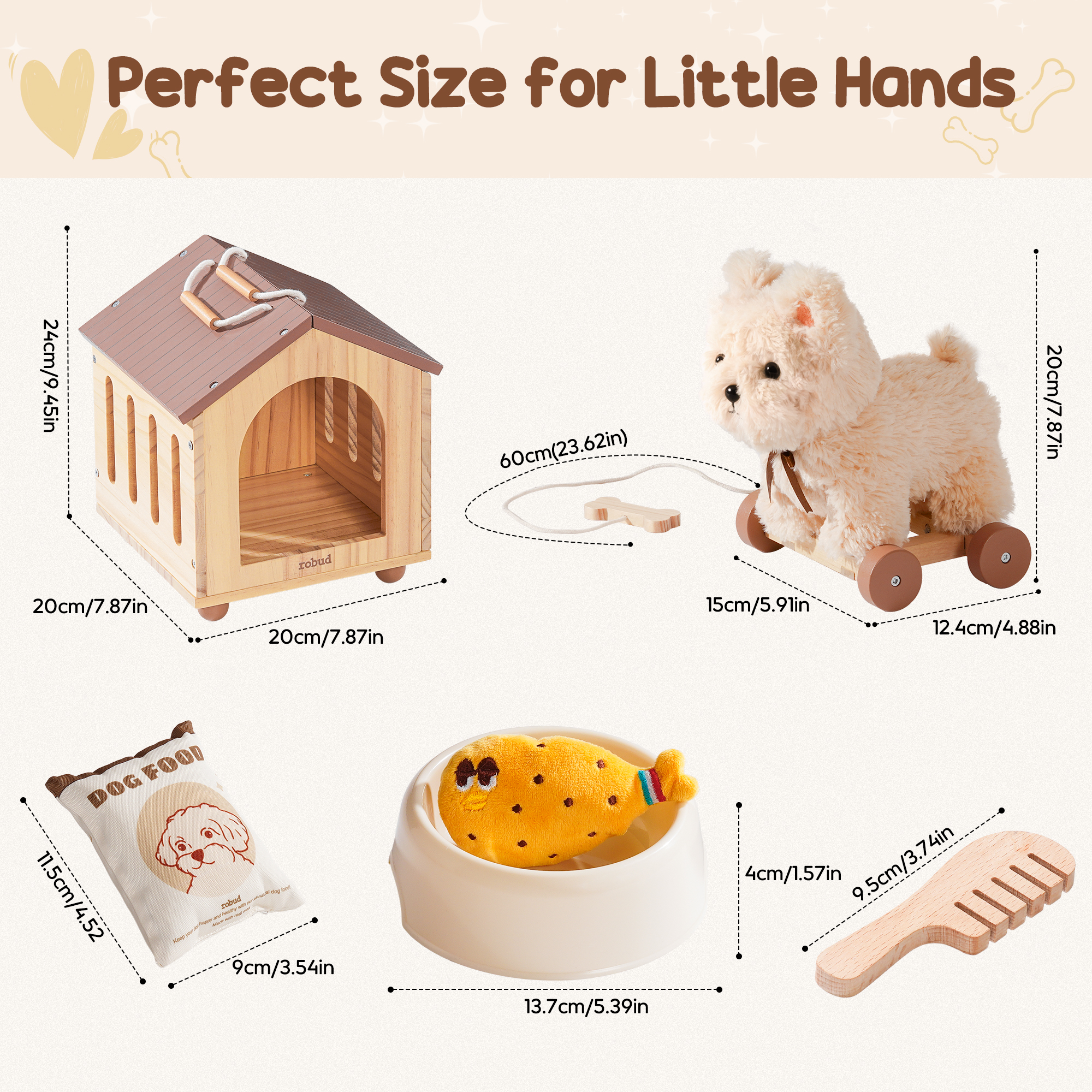 Robud Pull Dog Toy for Toddlers