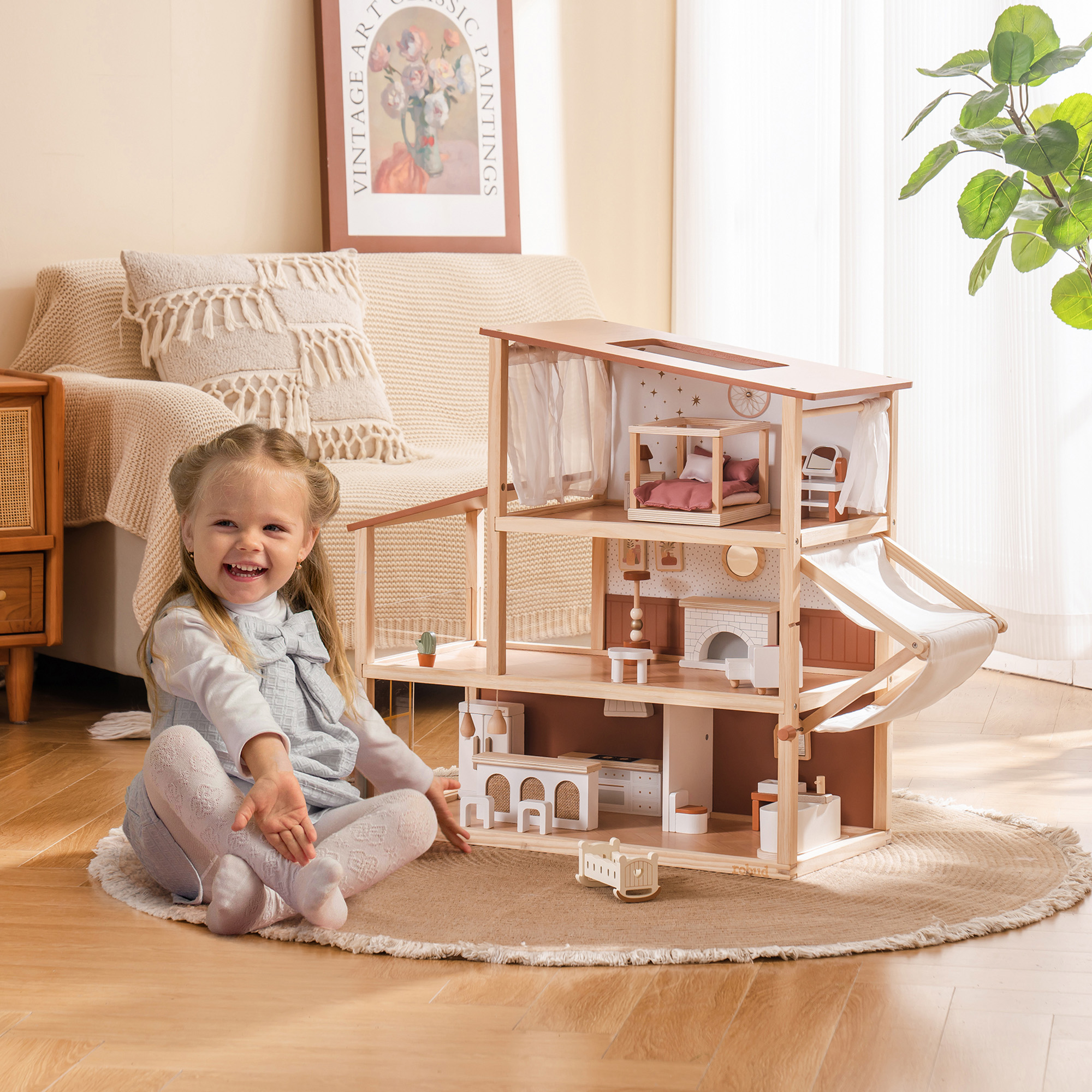 ROBUD Casa de Muñecas de Madera - Bohemia