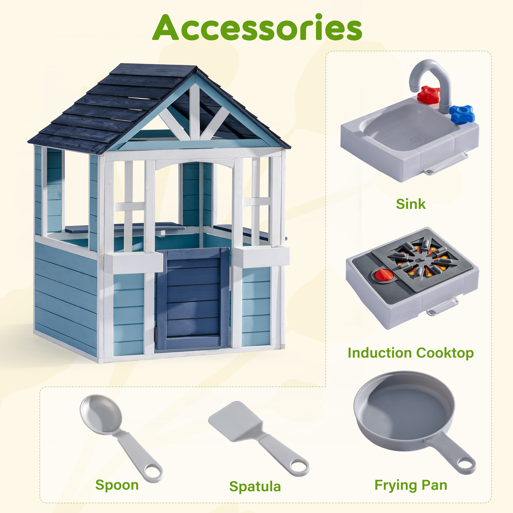 Robud Wooden Outdoor Kitchen Cabin