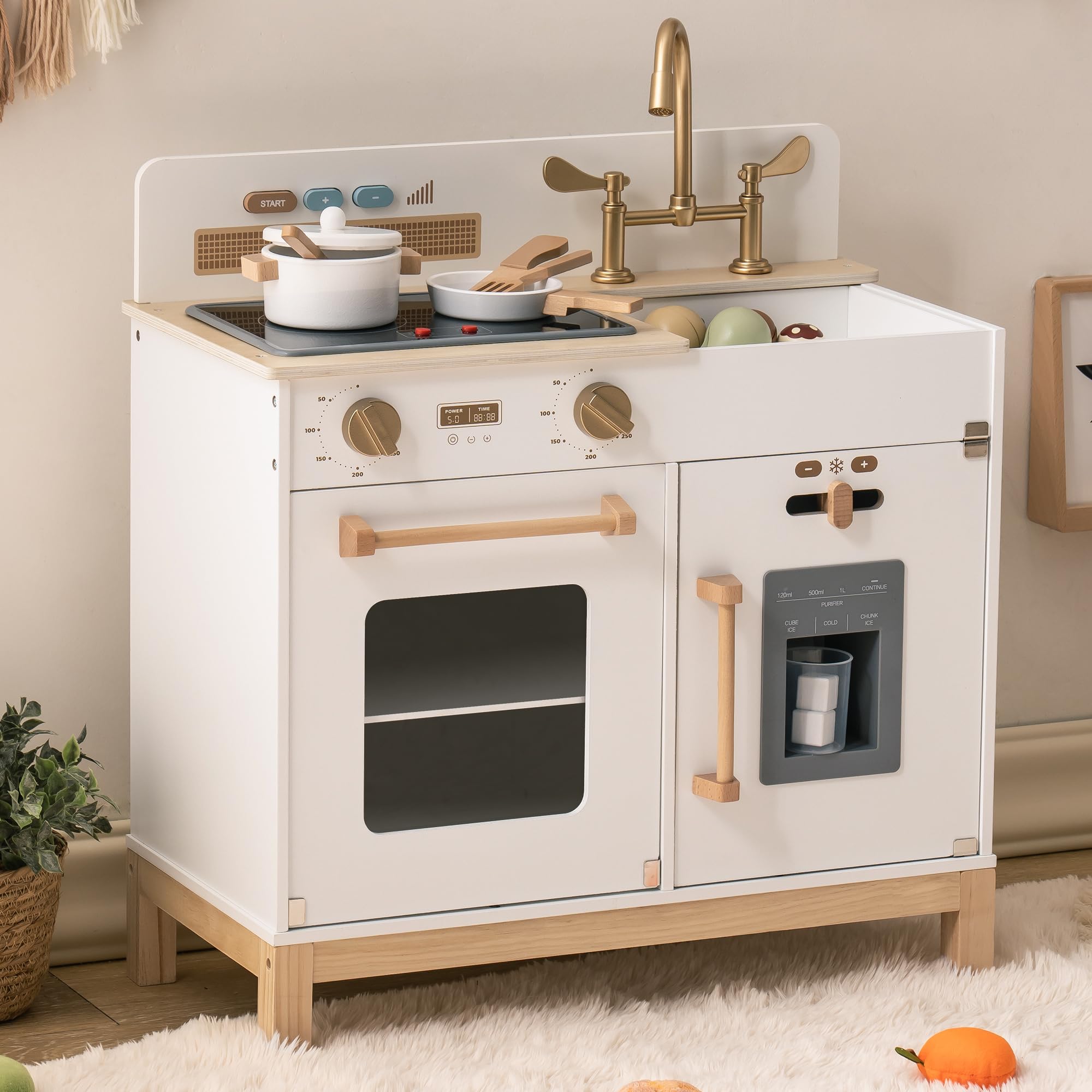 ROBUD Wooden Kids Play Kitchen - Montessori