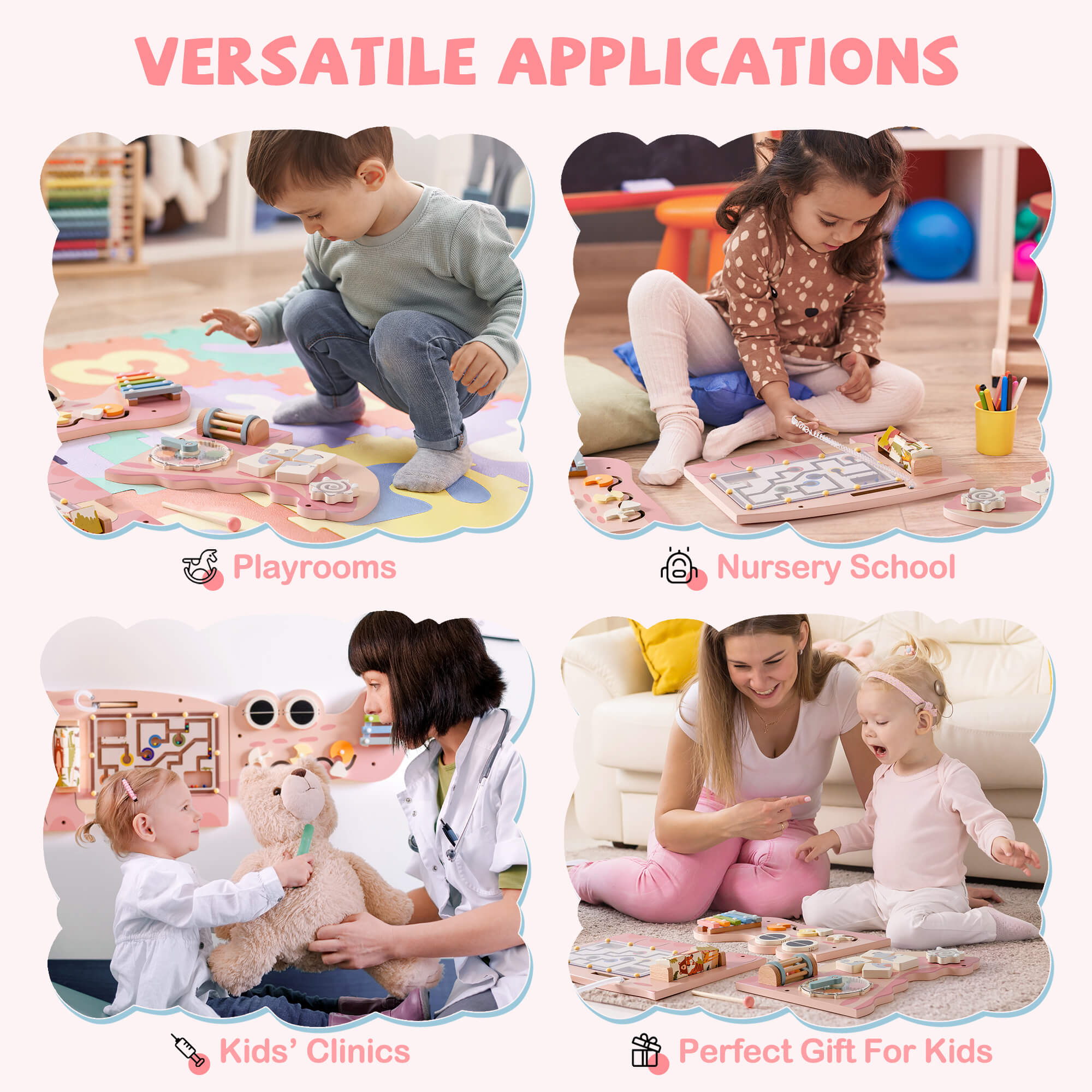 ROBUD Wooden Wall-Mounted Busy Board