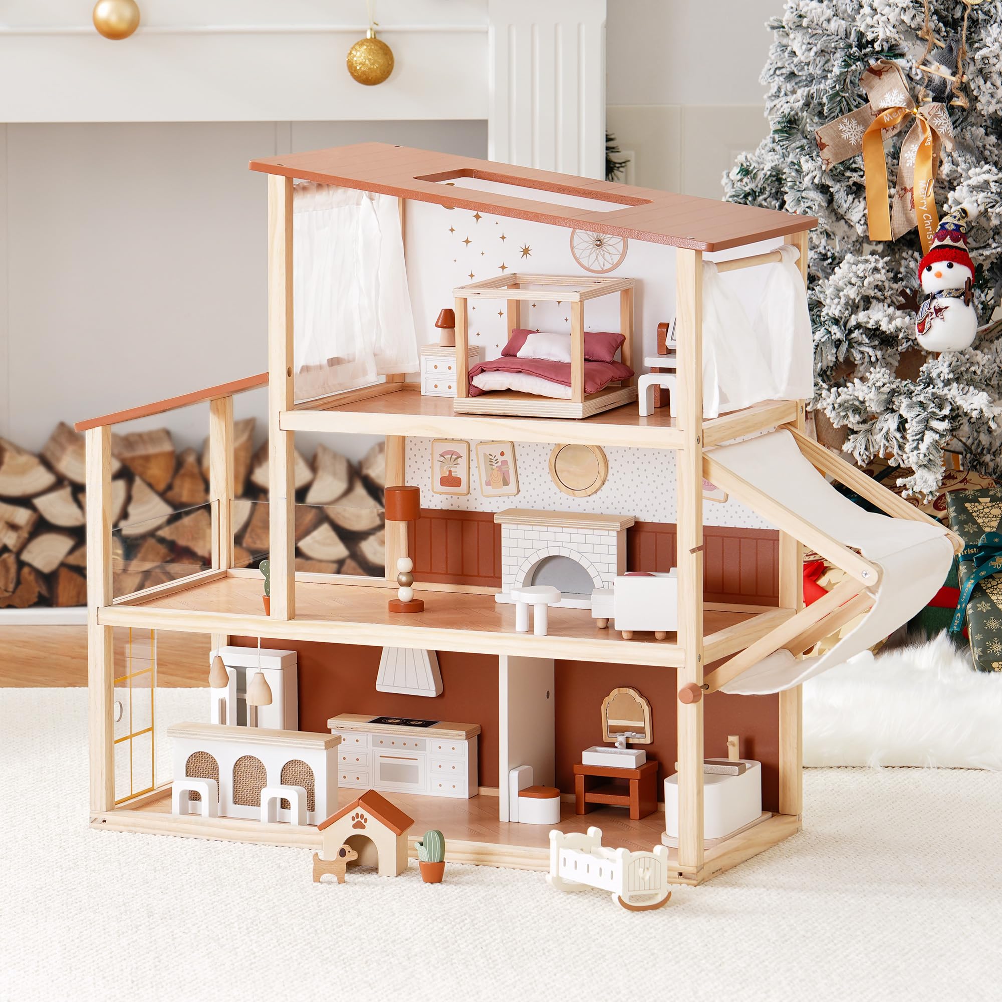 ROBUD Wooden Dollhouse - Bohemian