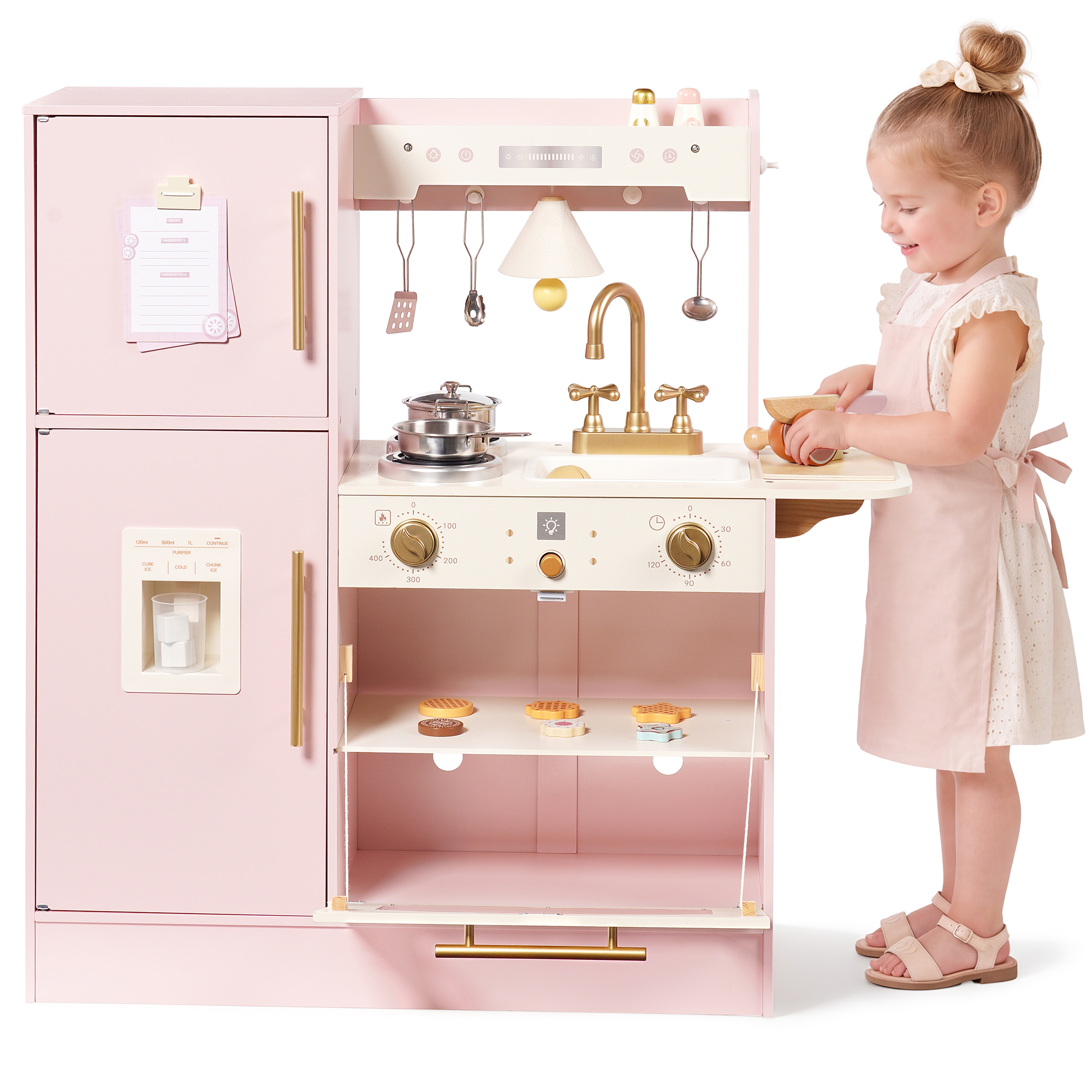WCF76 kitchen shown with a child for scale