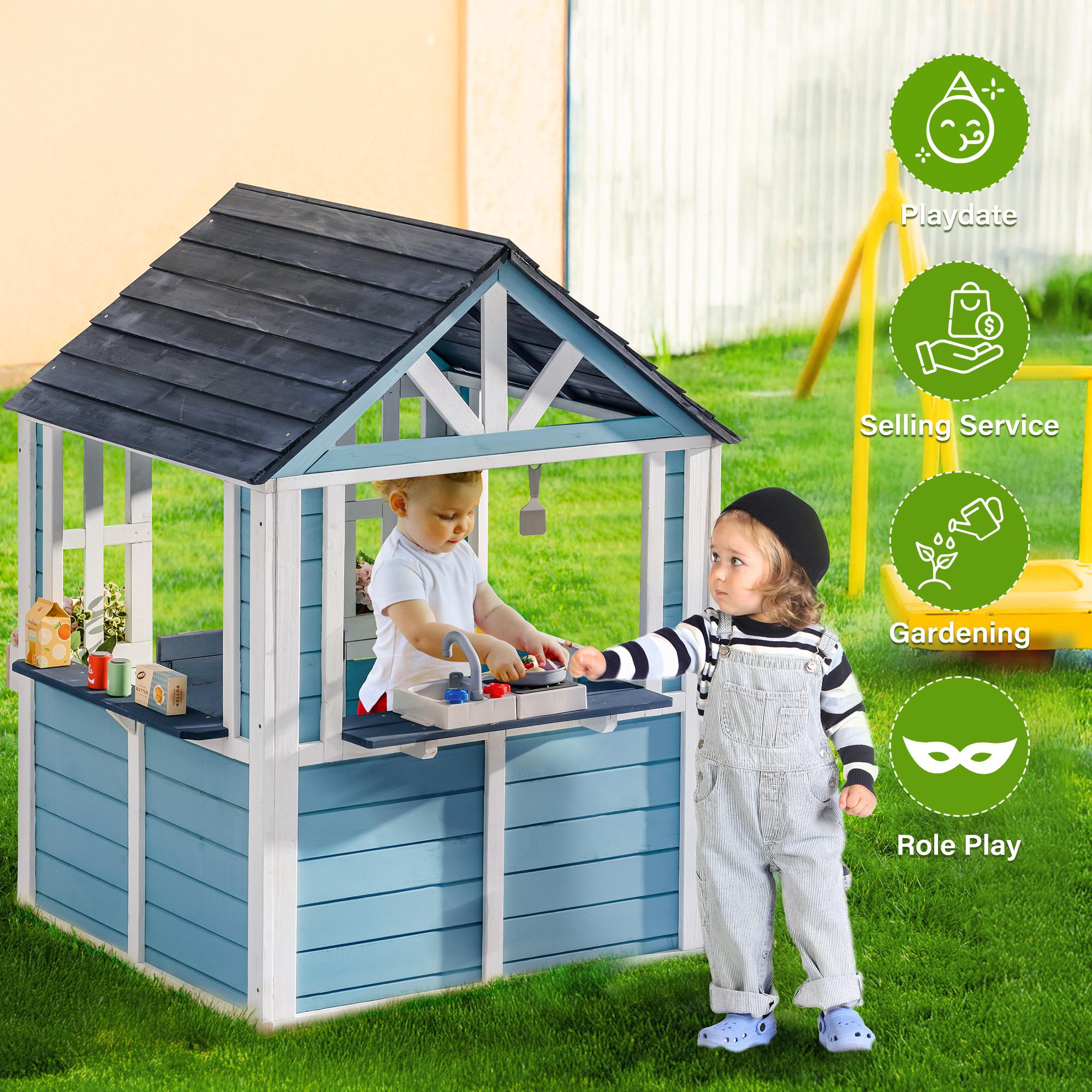 Robud Wooden Outdoor Kitchen Cabin