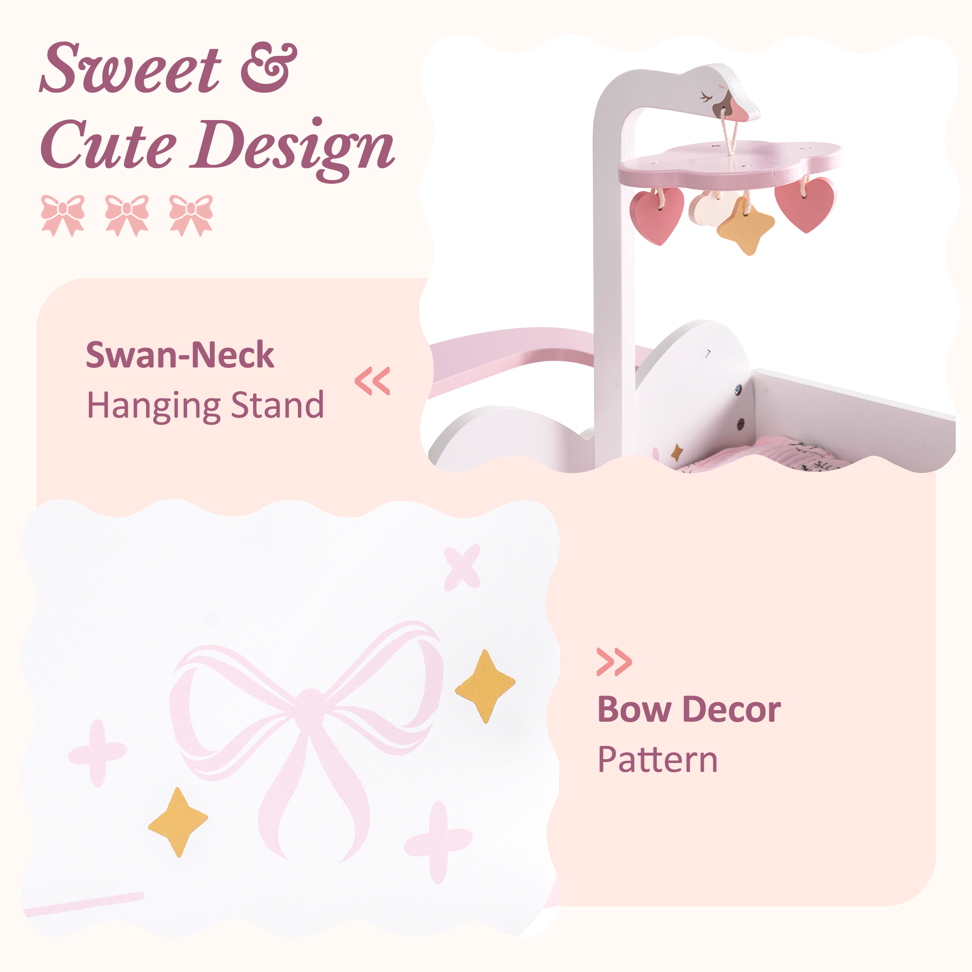 ROBUD 18 Inch Doll Changing Table