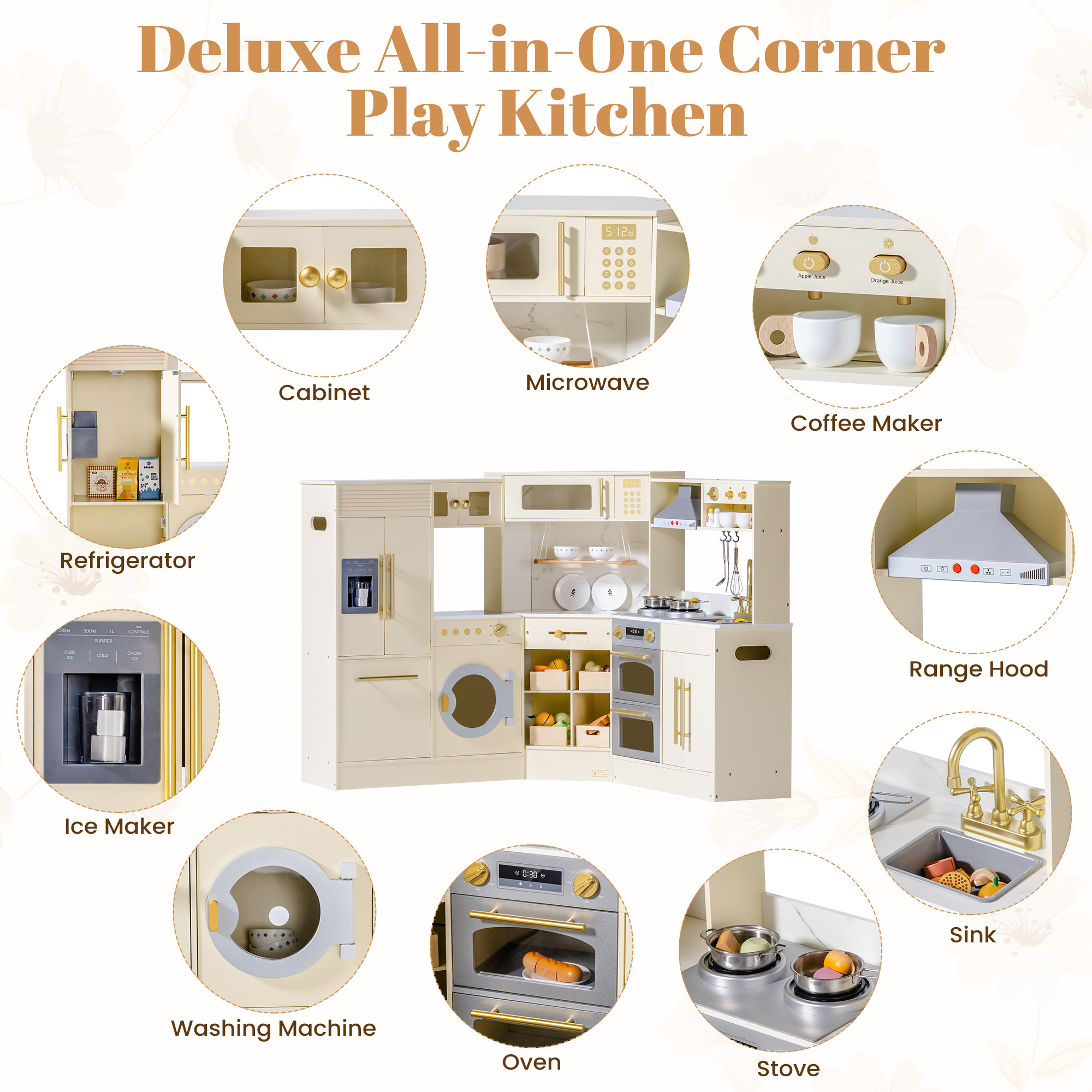 ROBUD Wooden Light Luxury Corner Kitchen