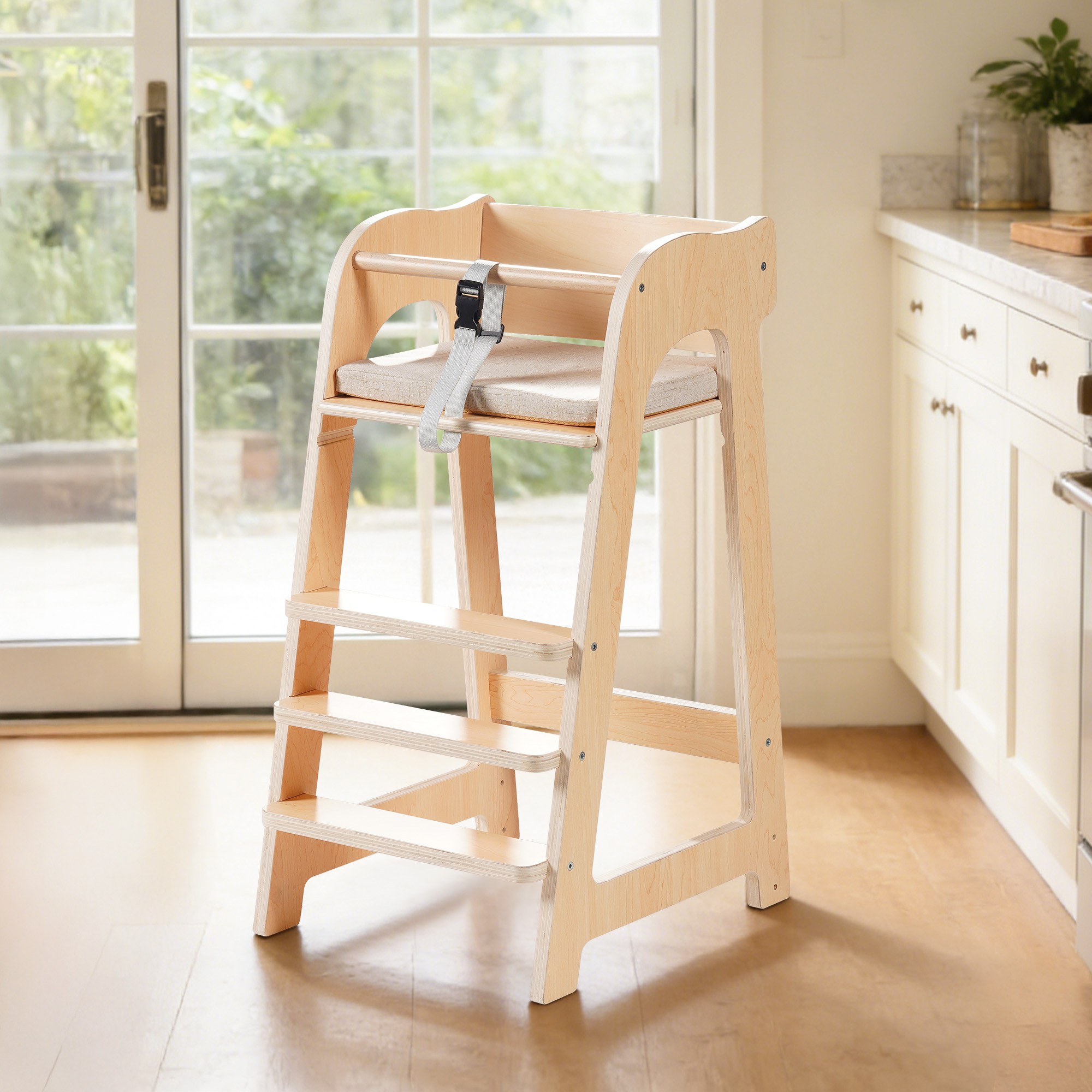 ROBUD Wooden Multifunctional High Chair
