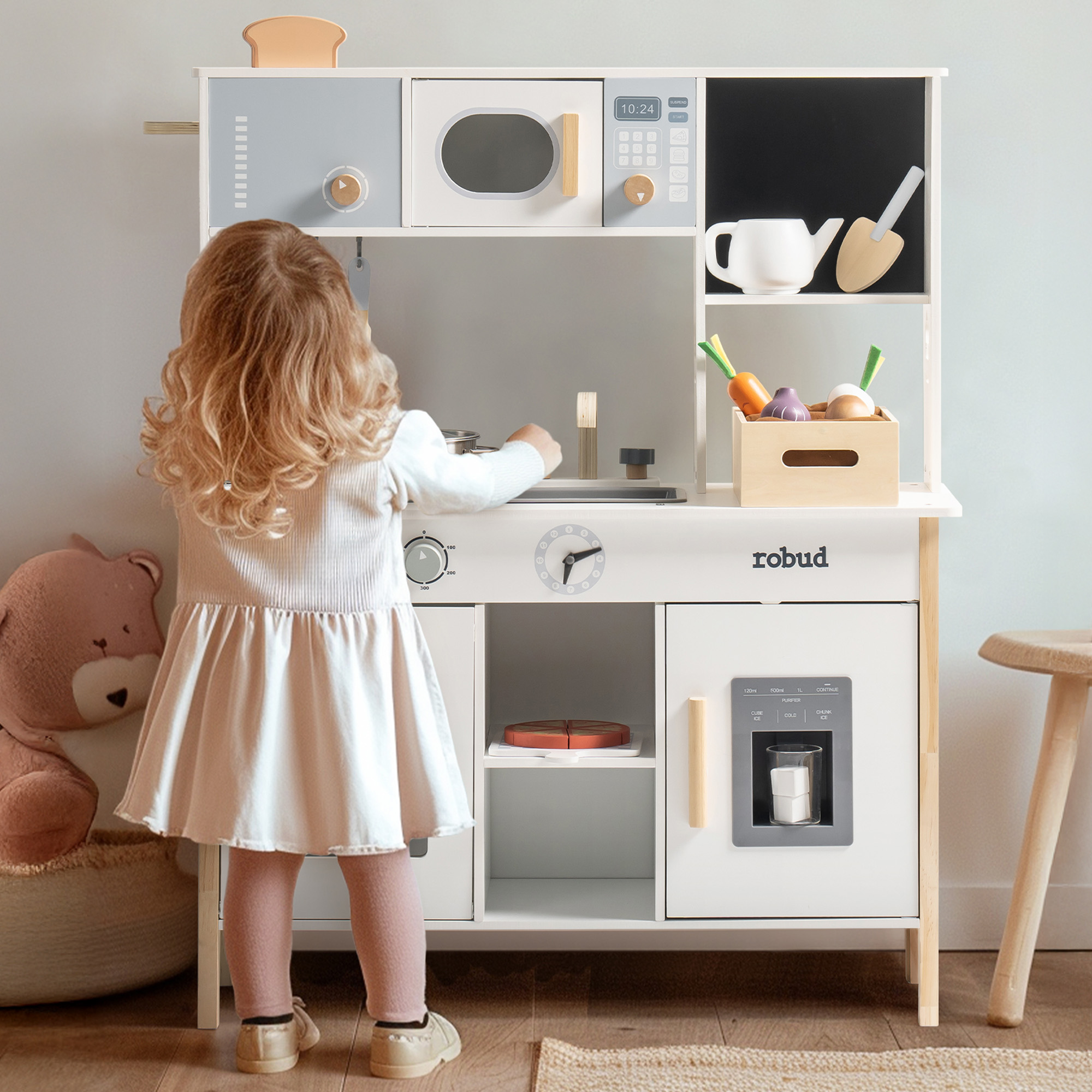 ROBUD Wooden Kids Play Kitchen Set  - Planting