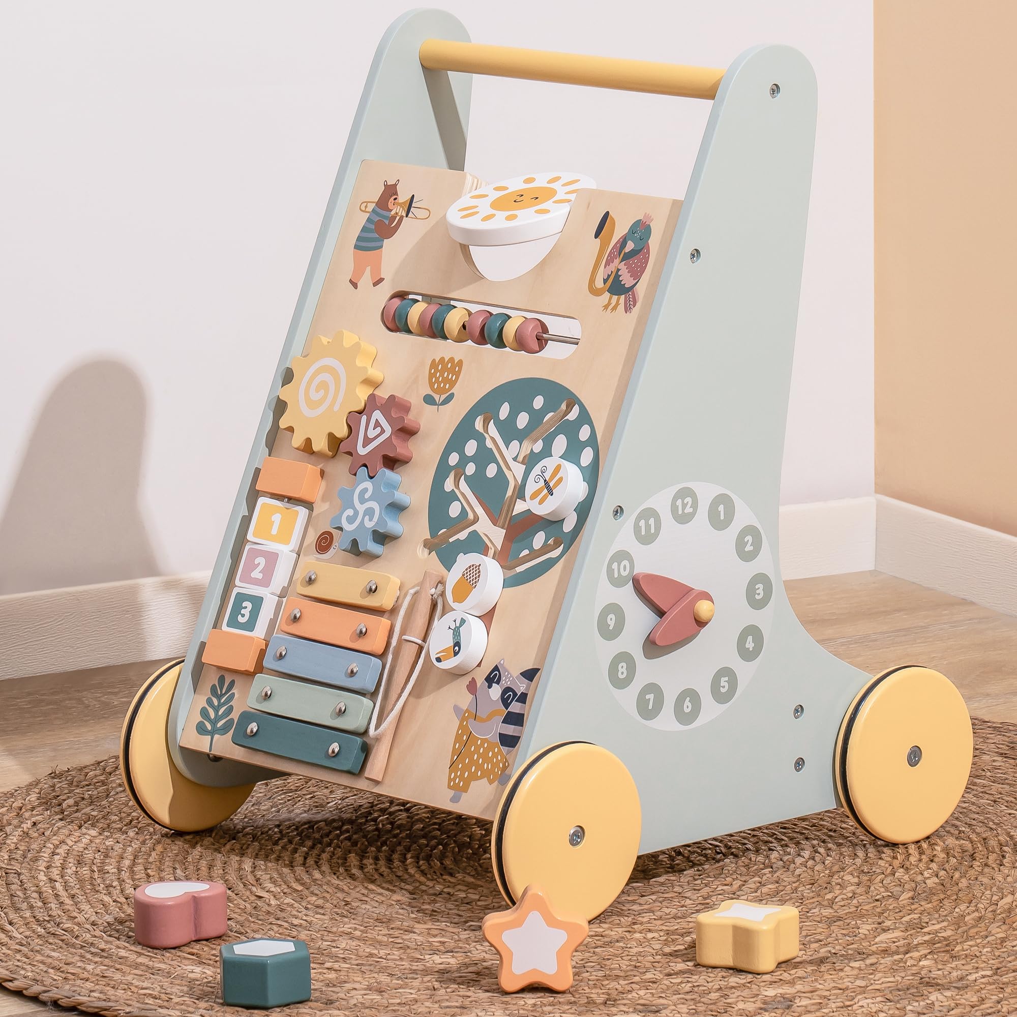 Forest Vitality Wooden Baby Push Walker with Wheels | ROBUD