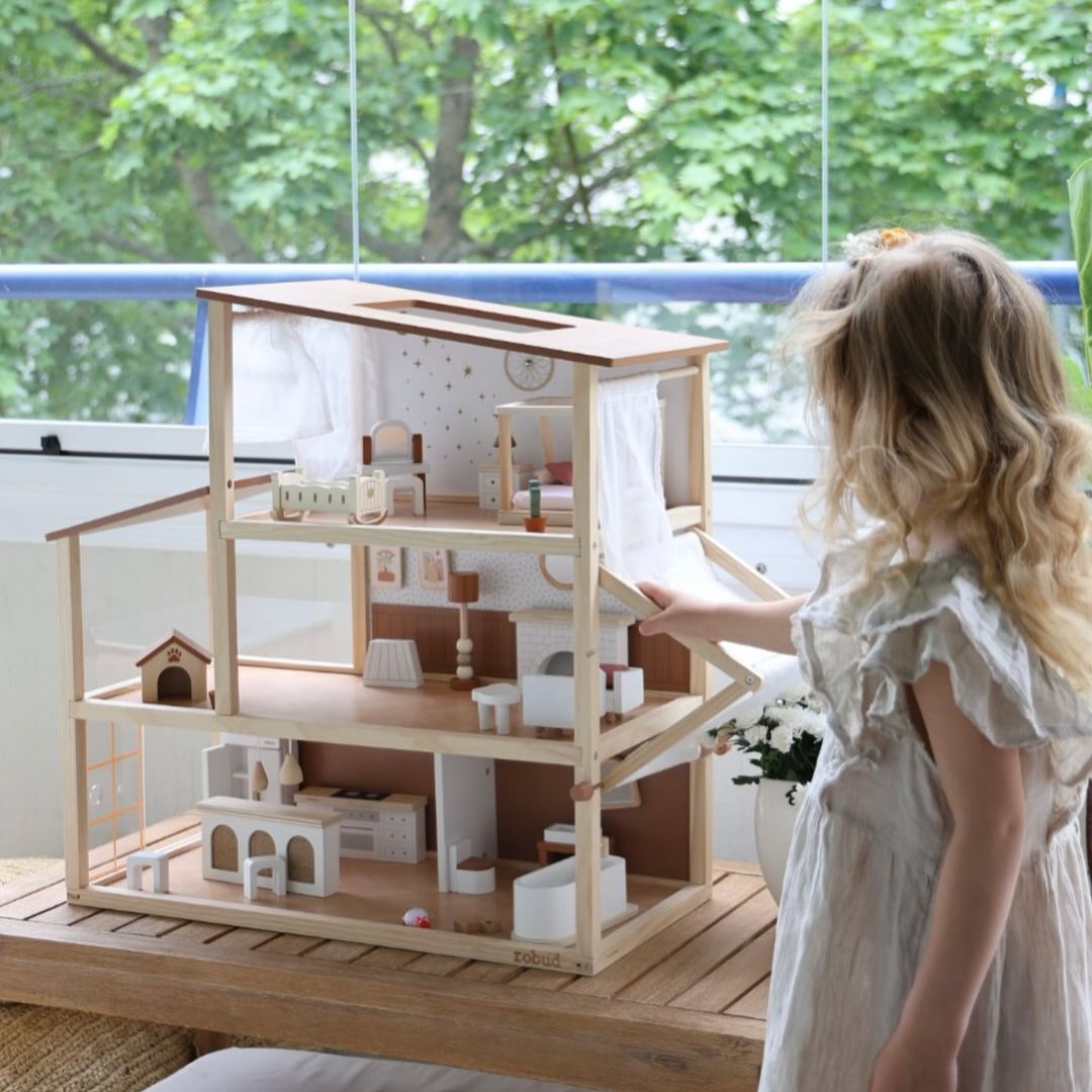 ROBUD Wooden Dollhouse - Bohemian