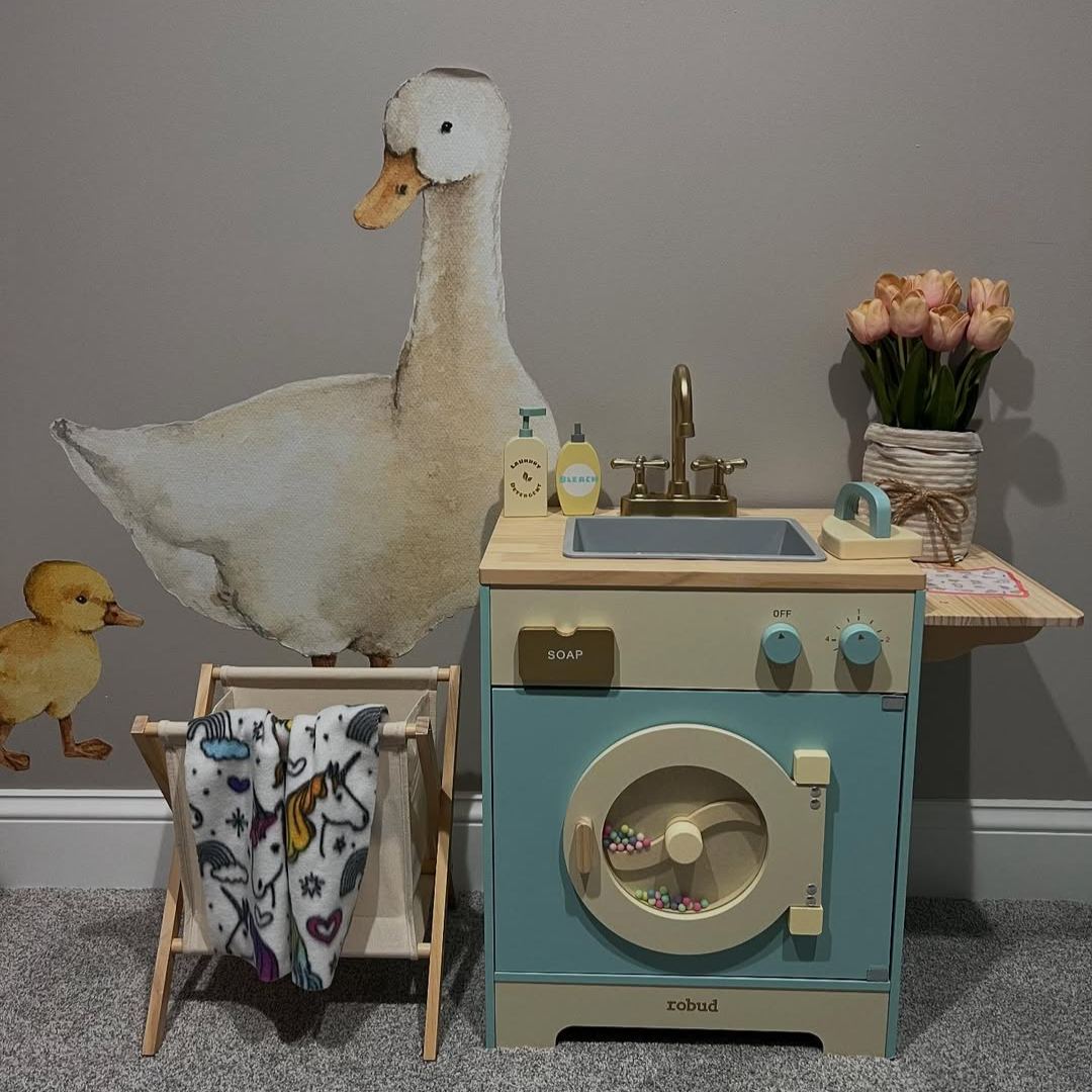 ROBUD Wooden Laundry Playset