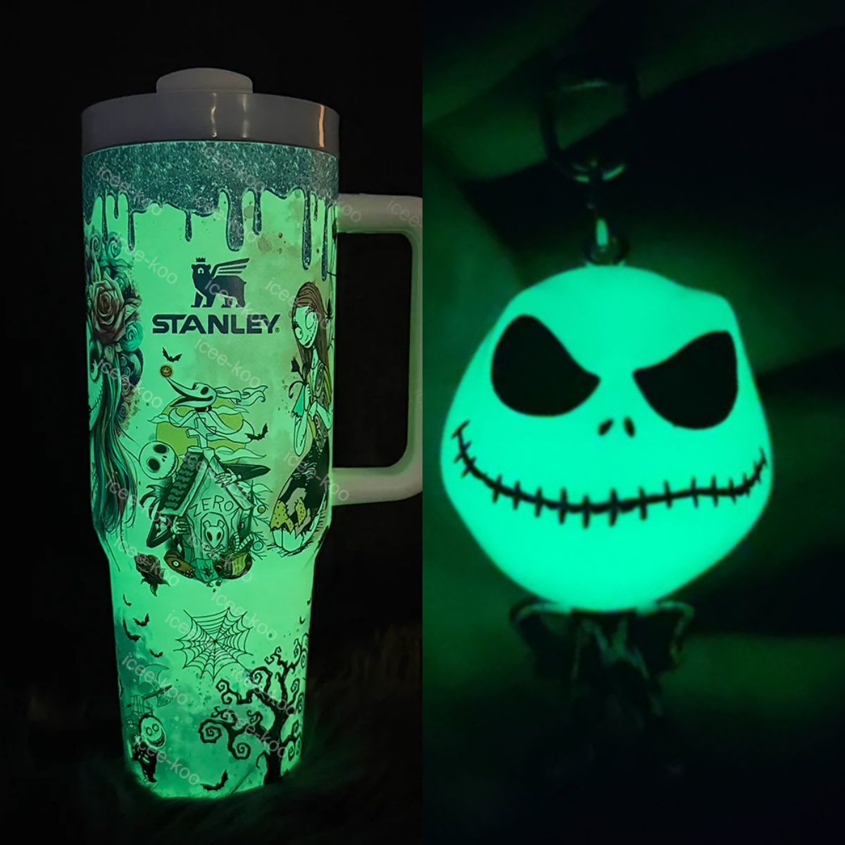 Christmas Eve Jack In-Car Insulated  1200ml  Luminous Glow Tumbler（Free keychain for the first 100 orders )