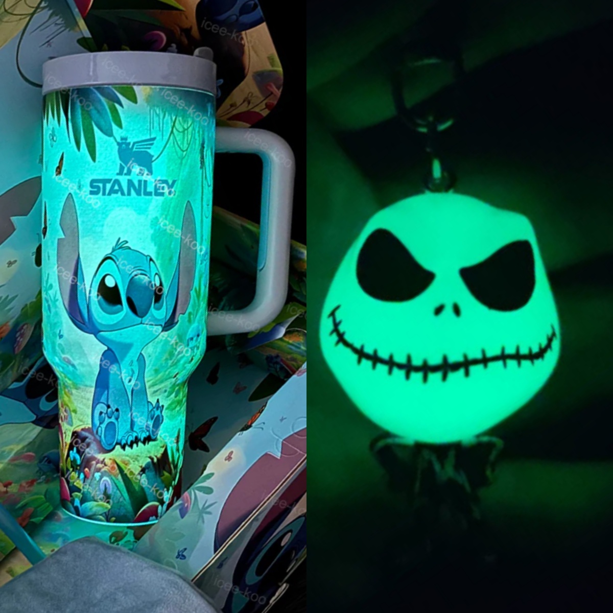 Christmas Eve Jack In-Car Insulated  1200ml  Luminous Glow Tumbler（Free keychain for the first 100 orders )