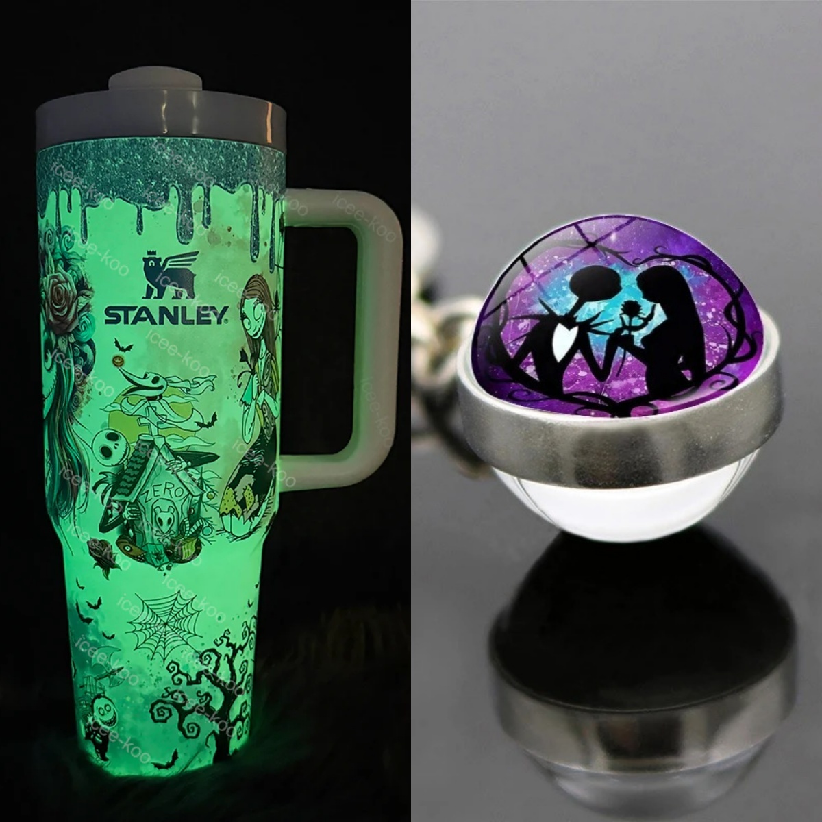 Christmas Eve Jack In-Car Insulated  1200ml  Luminous Glow Tumbler（Free keychain for the first 100 orders )