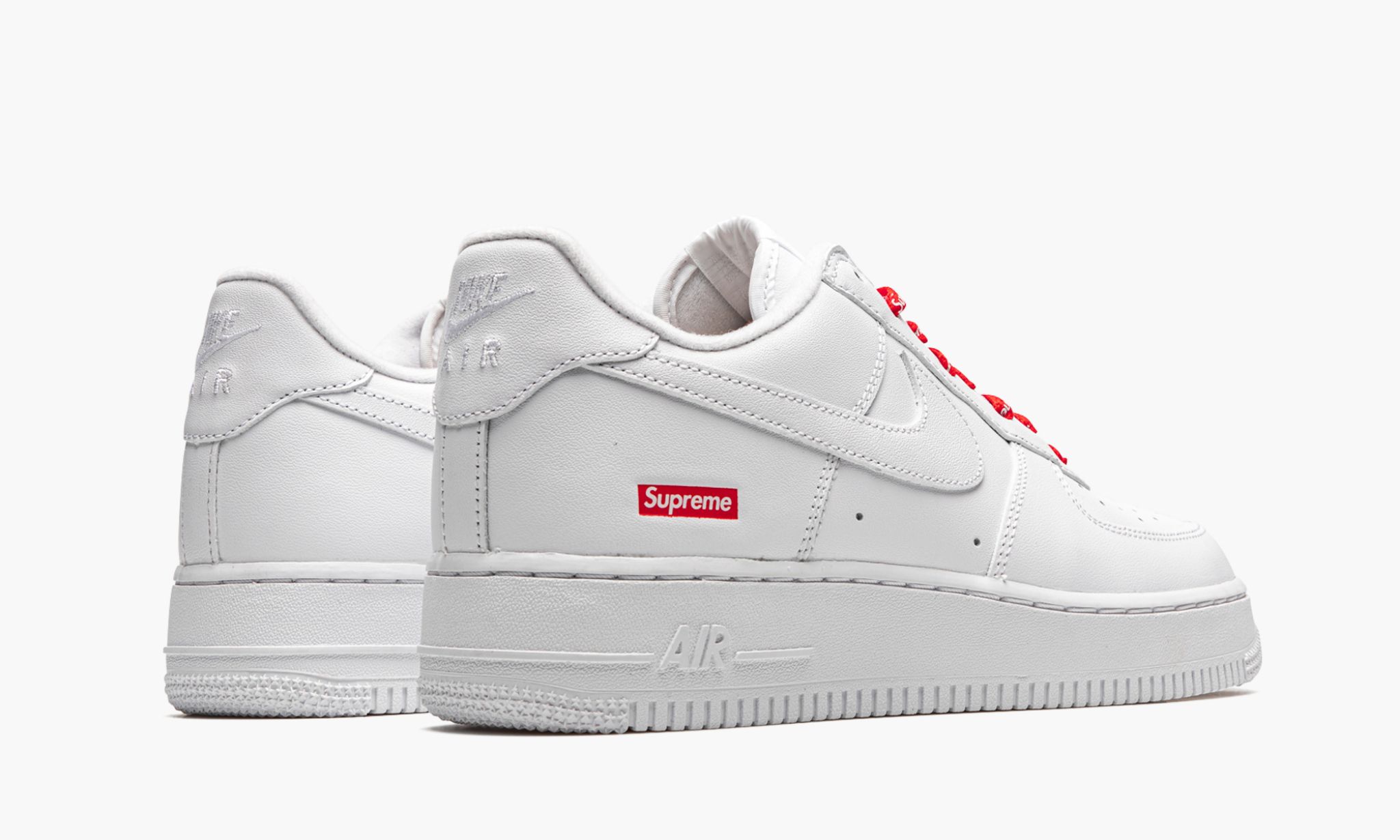 Athtir Forthtce 1 Low supreme mini box logo white