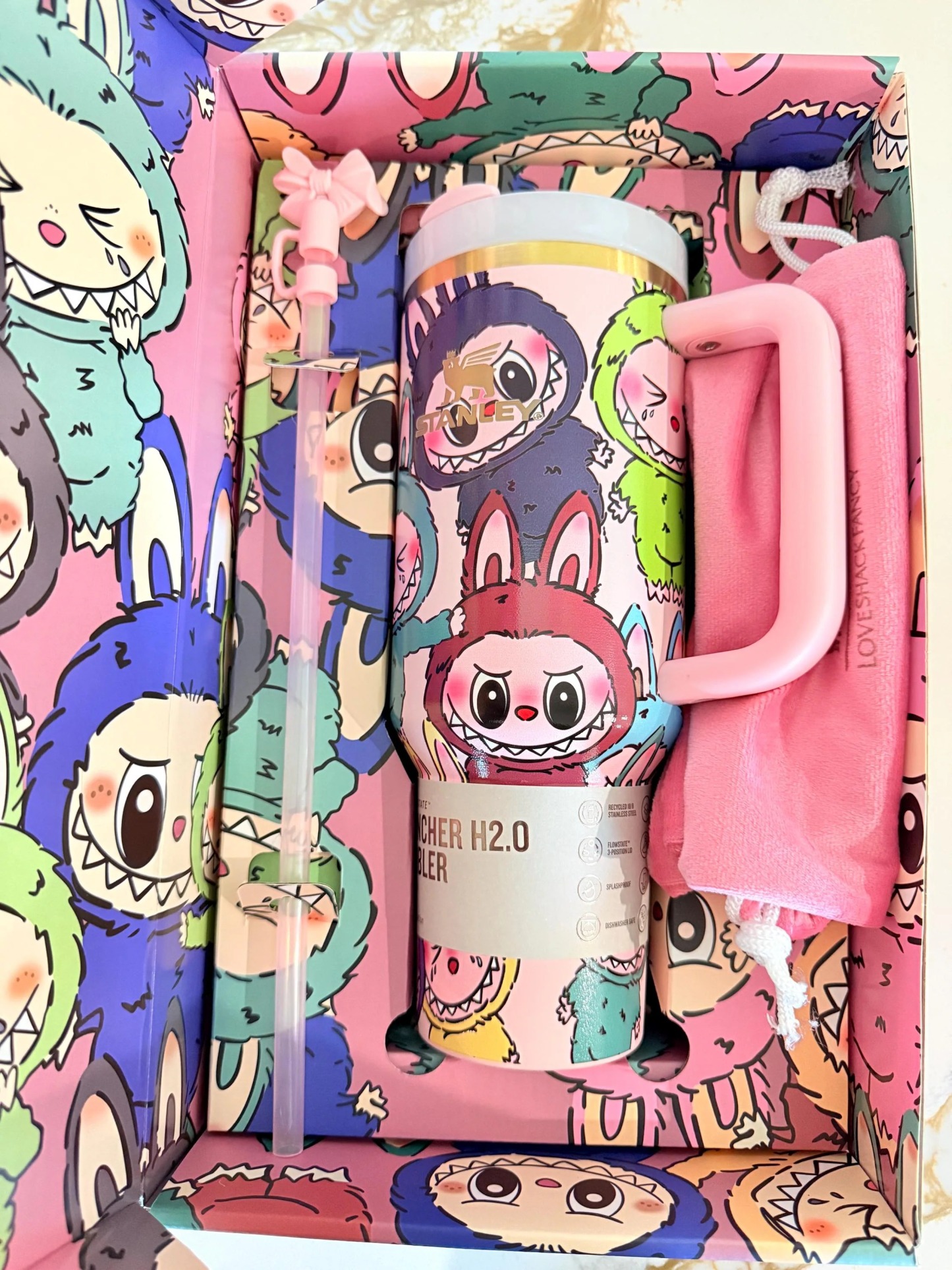 THE MONSTERS “Labubu” x Stathtnley Quencher H2.0 Tumbler – 40oz