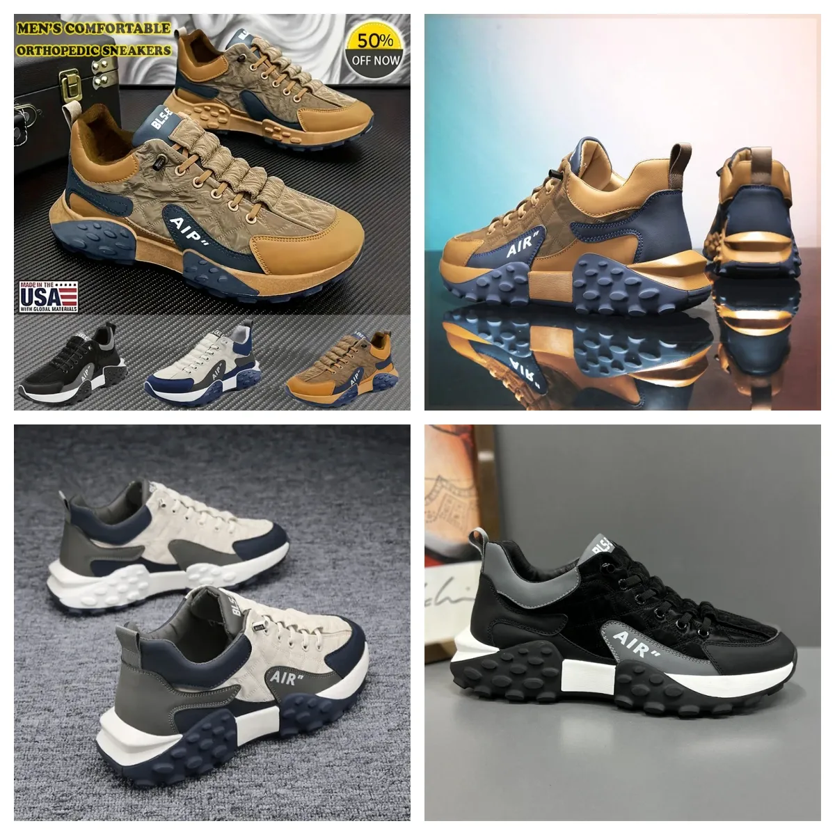 (⏰50% reducere la produse noi, doar astăzi) Pantofi casual pentru bărbați👞Suport pentru arc confortabil și respirabil✅ Ofertă foarte bună