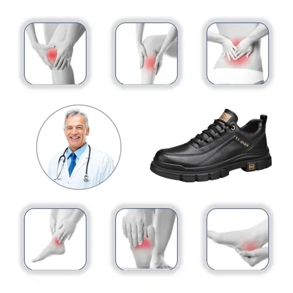(🔥Reducere pe timp limitat - nu o ratați⏰) Pantofi casual pentru bărbați✅ Suport arc, postură corectă de mers - design ergonomic