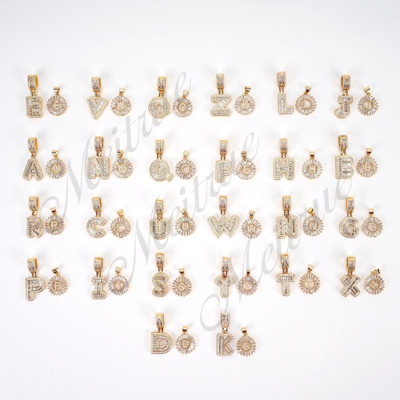 Personalizowany naszyjnik z literą – 26 wybór inicjałów z kamieniami Zircon