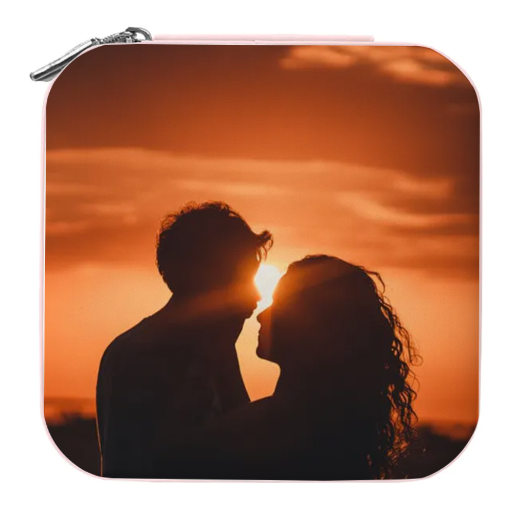 Custom PU Leather Jewelry Box – Personalized Photo Printed Organizer with Your Design
