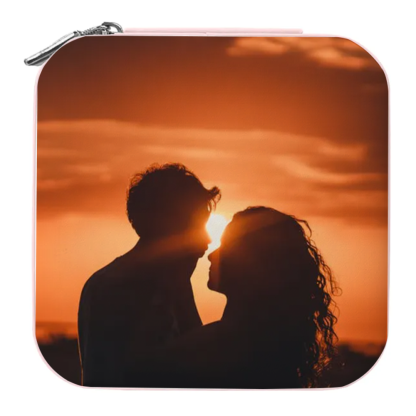Custom PU Leather Jewelry Box – Personalized Photo Printed Organizer with Your Design