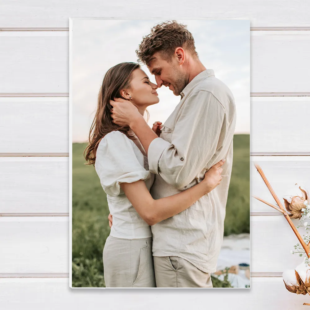 Custom Clear Acrylic Photo Plaque – Personalized Text & Image Display with Sleek Transparent Design