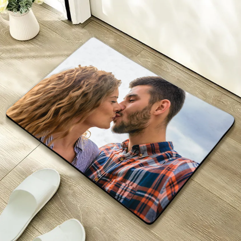 Custom Printed Floor Mat Personalized Non-Slip Indoor Rug for Home Entryway Kitchen Bathroom Bedroom Decor