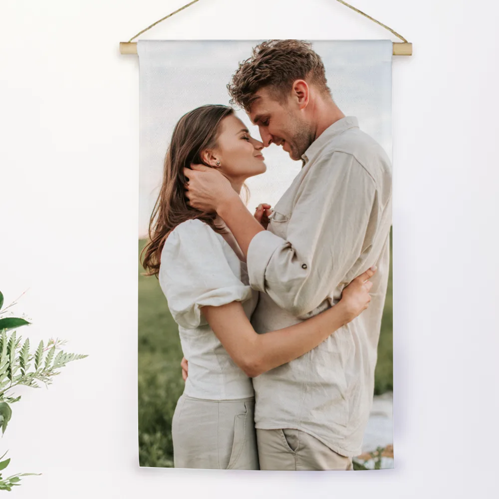 Custom Printed Linen Wall Tapestry – Personalized Hanging Canvas Home Decor