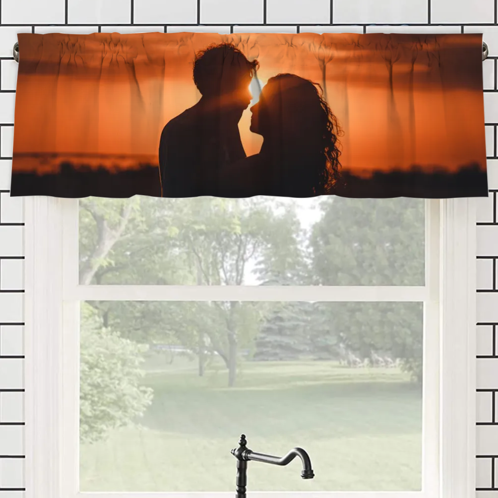 Custom Short Window Curtain with Your Photo or Text Design