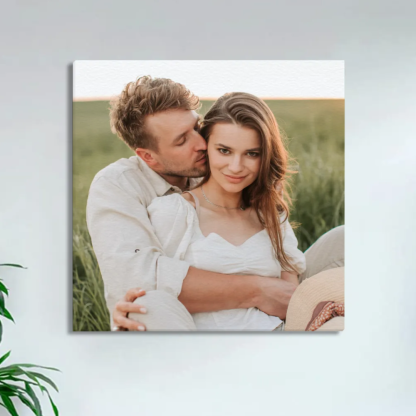 Custom Square Canvas Oil Painting Wall Art – Personalized Photo Print on Canvas for Home Decor