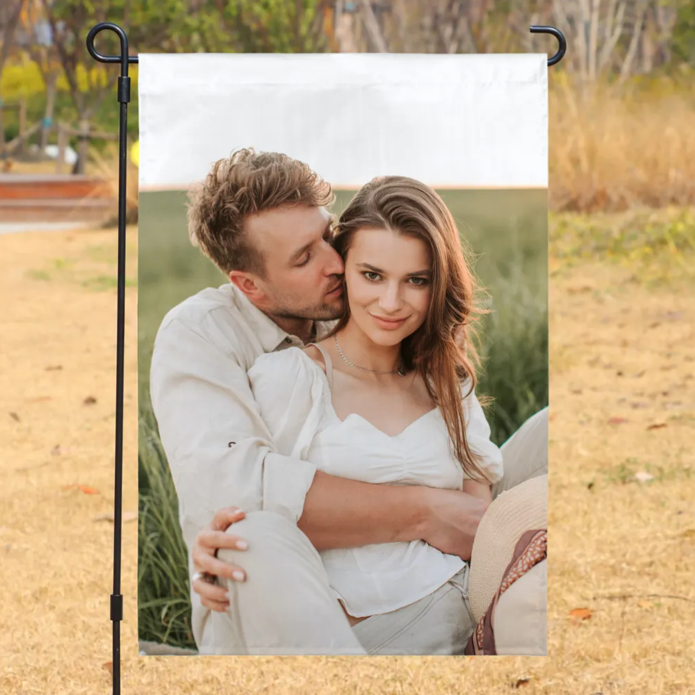 Waterproof Peach Skin Single Sided Garden Flag – Personalized Outdoor Decoration with Custom Design