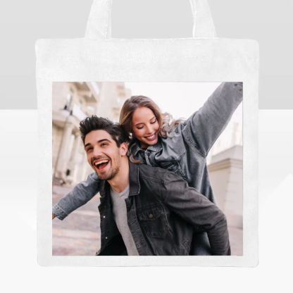 Custom Canvas Tote Bag – Personalized Reusable Shopping Bag with Front Design