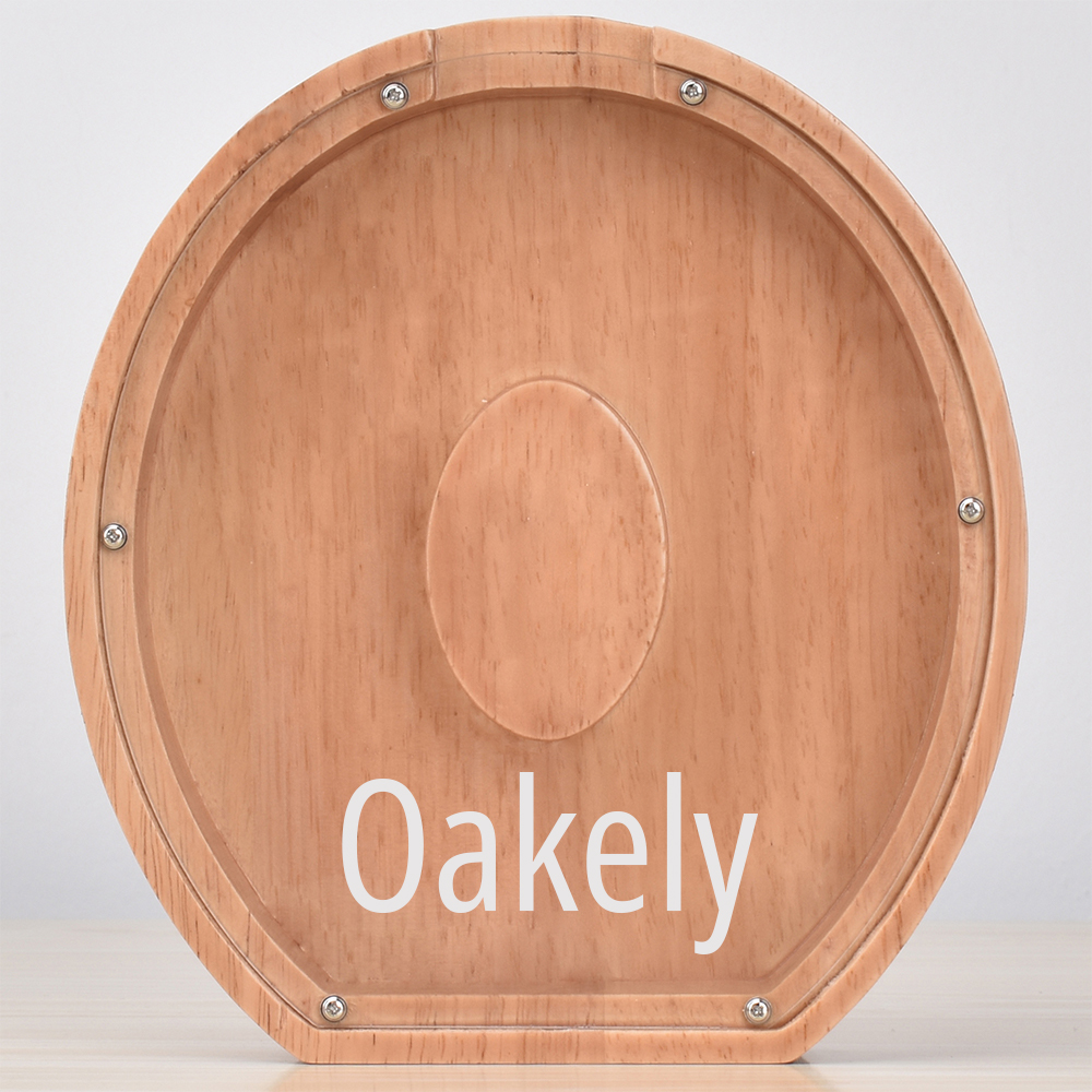 Custom Engraved Name Oak Wooden Letter Piggy Bank