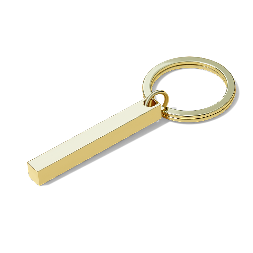 Personalized 3D Bar Keychain Engraved Music Code Key Chain