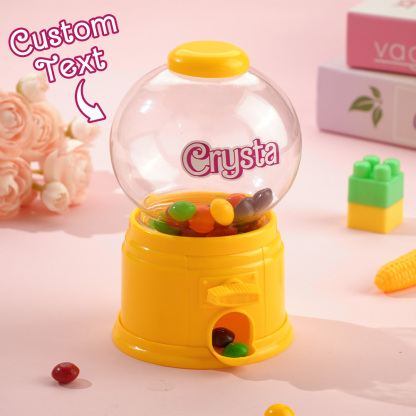 Personalized Mini Gashapon Candy Dispenser with Name Birthday Gift for Kids