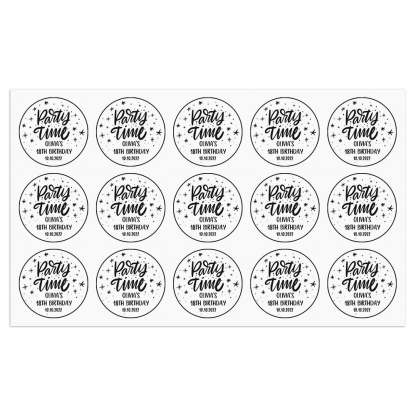 Personalized Thank You Transparent Stickers Round Wedding Birthday Favor labels for Gifts