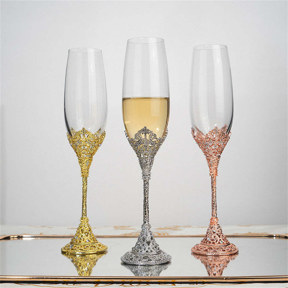 Vintage Champagne Flutes Glass Goblets Wedding Gifts