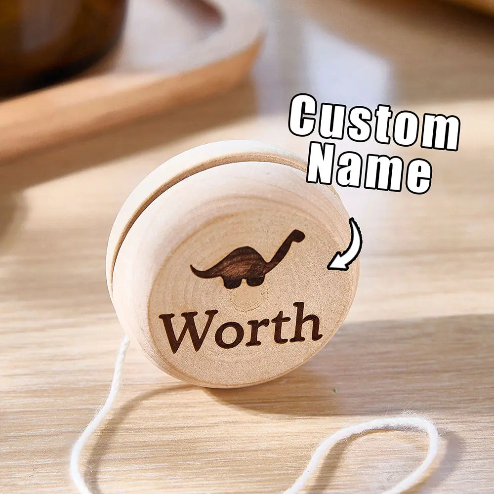 Personalized Wooden Yoyo with Engraved Name Yoyo Educational Toy Birthday Gift for Kid