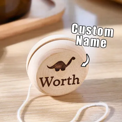 Personalized Wooden Yoyo with Engraved Name Yoyo Educational Toy Birthday Gift for Kid