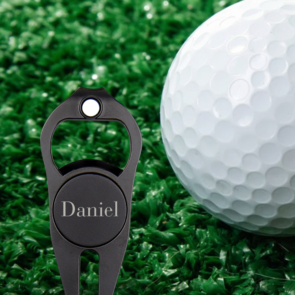Custom Name Golf Ball Marker Personalized Bottle Opener Multipurpose Golf Fork Ball Marker