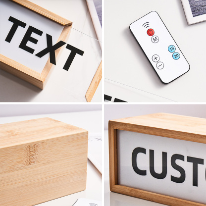 Personalized Text Light Box Home Decor Gifts