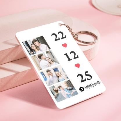 Scannable Music Photo Plaque Custom Keychain Personalized Night Light Gift For Her