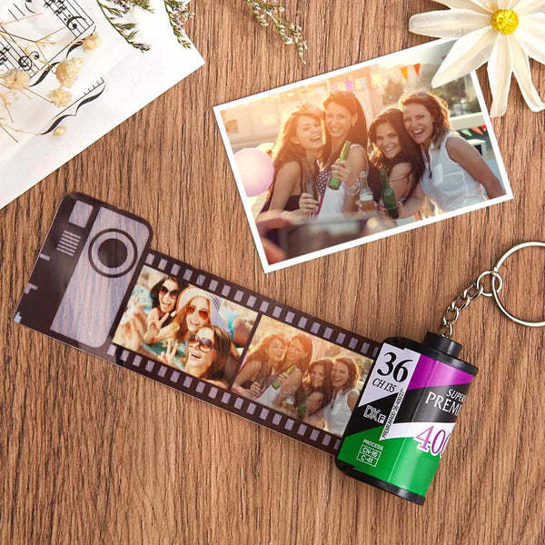 For Family Custom Film Roll Keychain Custom Recycled Camera Roll Keychain For Christmas Gifts