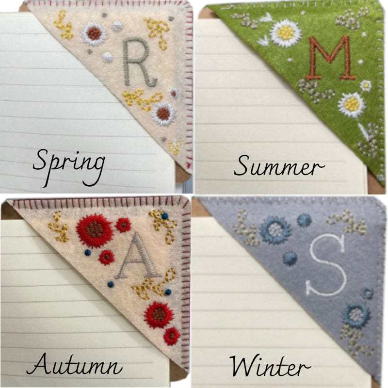 Personalized Bookmark with Initial Custom Embroidered Bookmark Gift for Book Lovers