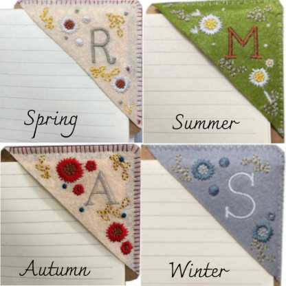 Personalized Bookmark with Initial Custom Embroidered Bookmark Gift for Book Lovers