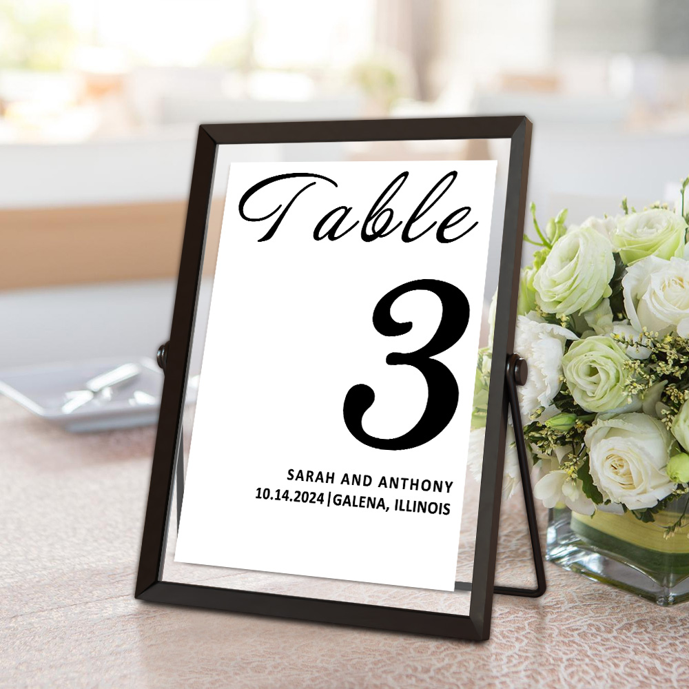 Personalized Minimalist Wedding Table Numbers Modern Table Numbers Reception Table Numbers Gift for Wedding
