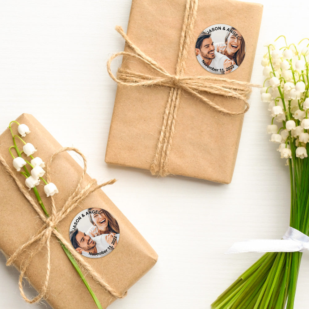Personalized Thank You Stickers Round Wedding Birthday Favor labels for Gifts